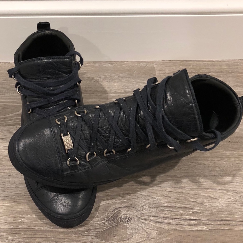 Balenciaga high tops in navy